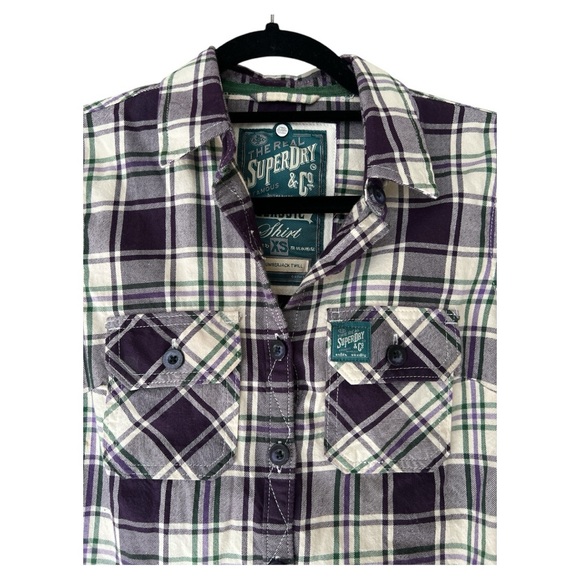Women's SUPERDRY Classic Lumberjack Twill Shirt size XS - Picture 2 of 5